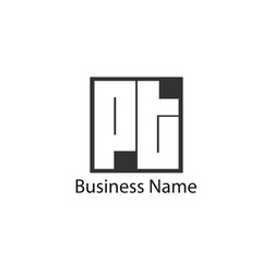 Initial letter PT Logo Template Design