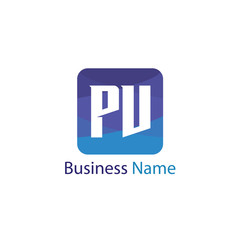 Obraz premium Initial letter PV Logo Template Design