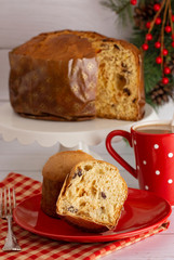 Mini Loaf of Panettone a Christmas Sweet Bread