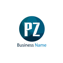 Initial letter PZ Logo Template Design