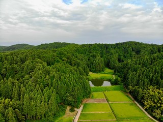新潟県与板町の田園風景	