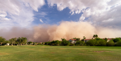 Fototapeta na wymiar Dust Storm Approaching