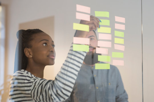 Diverse coworkers brainstorming on new strategy
