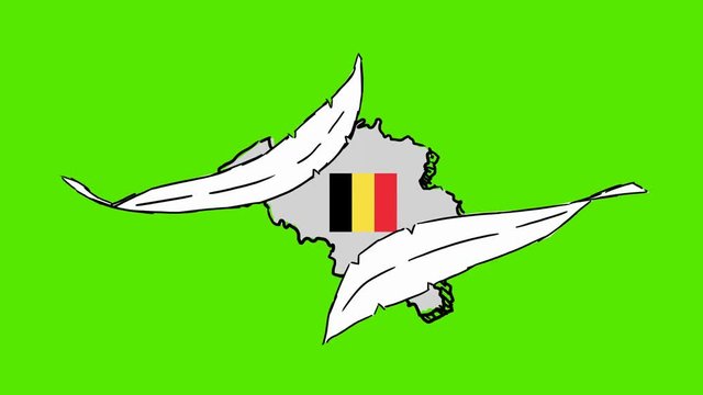 Belgium - Hand Drawn Animation - 2D Drawing