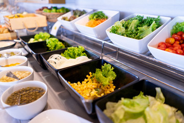 Fresh vegetables for breakfast of health lovers.