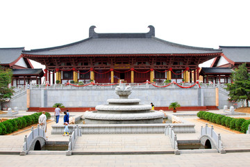 Buddhism building scenery in Xingguo temple, tangshan city, hebei province, China.