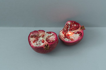 Pomegranate with one seed lit up