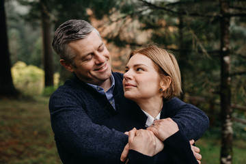 Husband and Wife Embracing