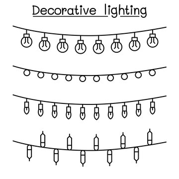 Decorative lighting vector illustration graphic design