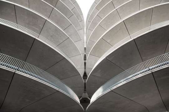 Grey spiral building