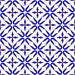 ceramic tile pattern, Porcelain decorative background design, blue and white floral decor vector illustration, beautiful ceiling backdrop damask and baroque style