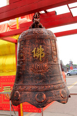 Bronze bell building scenery in the Jijue Temple, China...