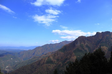 日本　秩父　秋の紅葉
