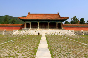 ancient Chinese landscape architecture in the Eastern Tombs of the Qing Dynasty, China...