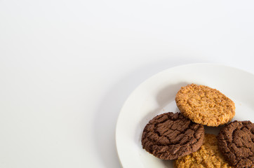 Biscuits on a white plate