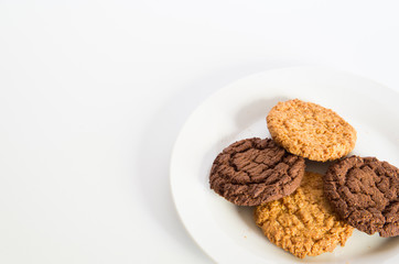 Biscuits on a white plate