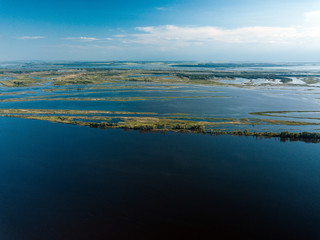 Obraz premium Big river. Drone point of view