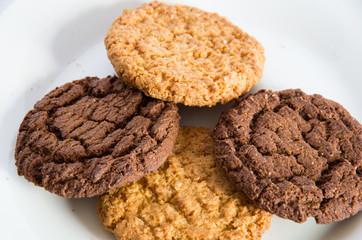 Biscuits on a white plate