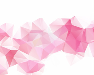 Multicolor purple, pink polygonal illustration, which consist of triangles. Geometric background