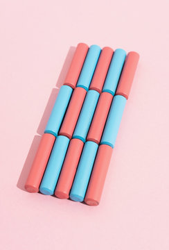 Blue and red batteries