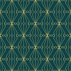 art deco geometric seamless pattern 4 golden line geometric illustration wallpaper graphic design vector
