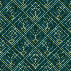 art deco geometric seamless pattern 2 golden line geometric illustration wallpaper graphic design vector