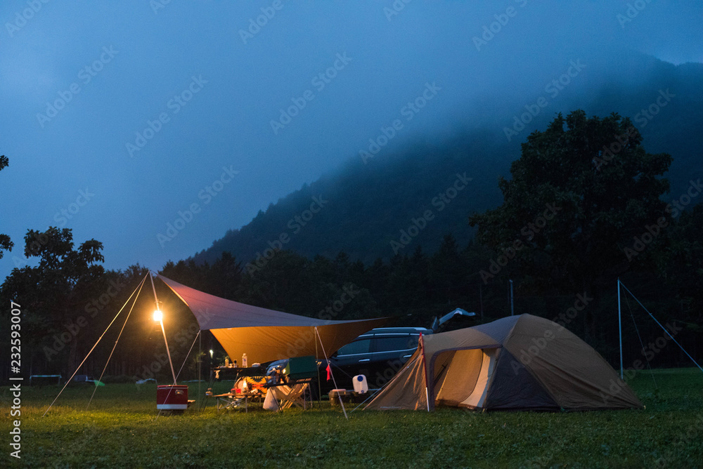 Wall mural camping in the mountains