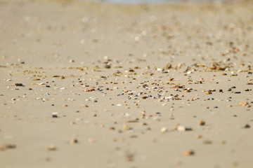 Pebbles on the Pattaya beach for background or backdrop