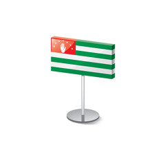 Abkhazia flag, vector illustration on a white background.