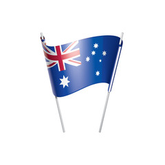 Australia flag, vector illustration on a white background.