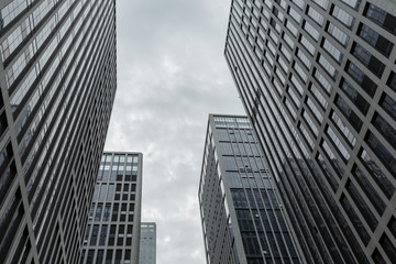 Obraz premium Urban high buildings, look up