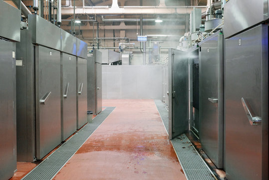 At meat processing plant