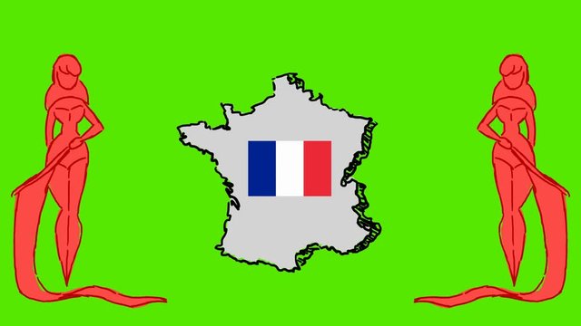 France - Hand Drawn Animation - 2D Drawing