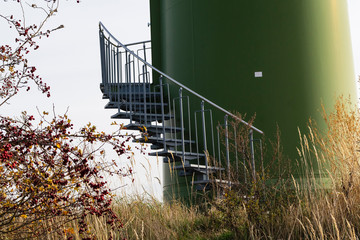 eine Treppe am Windrad