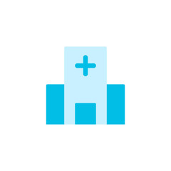 Obraz premium hospital building flat icon