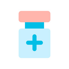 Fototapeta premium pills jar flat icon