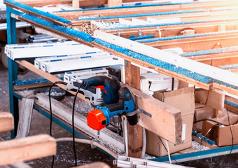 Production of PVC windows, plastic pvc frames, tools, screwdrivers and drill, instrument