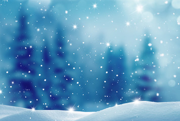 Winter  background .Merry Christmas and happy New Year greeting card with copy-space. Christmas...