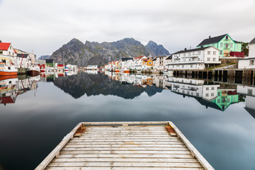 Henningsvaer fisherman village in Lofoten islands, Norway