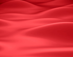 Abstract Texture. Red Silk