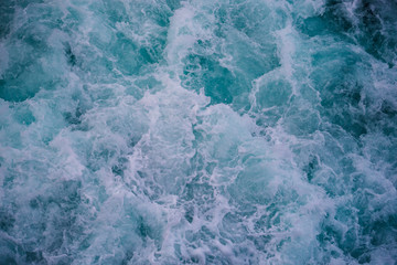 Ice cold water from top with huge waves