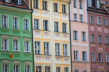 Fototapeta na wymiar colorful tenement houses