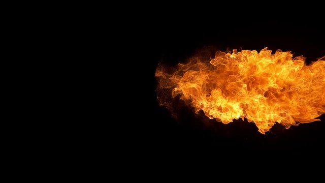 Fire explosion shooting with high speed camera at 1000fps,