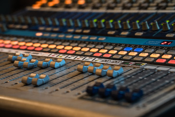 Obraz premium equipment for sound mixer control, electornic device