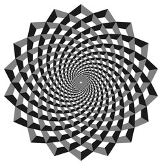 Geometrical circular optical illusion design