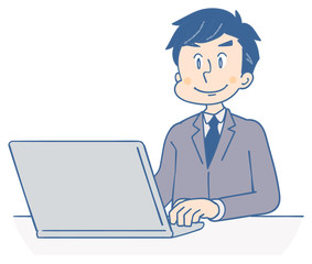 ビジネスマン パソコン