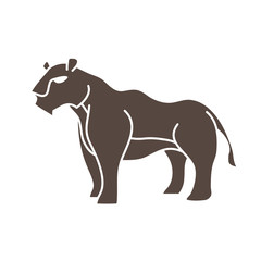 Lioness graphic vector.