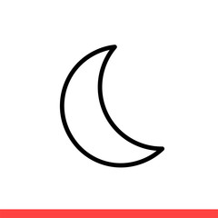 Obraz premium Moon icon, vector illustration