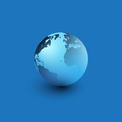 Earth Globe Design - Global Business, Technology, Globalisation Concept, Vector Template
