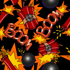 Boom seamless pattern vector